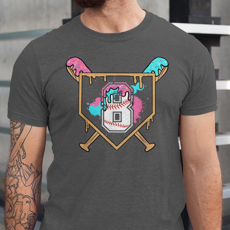 8th Birthday Baseball Bat Ice-Cream Drip 8yrs Old Boys Girls Unisex Jersey T-Shirt 8th Birthday Baseball Bat Ice-Cream Drip 8yrs Old Boys Girls Unisex Jersey T-Shirt