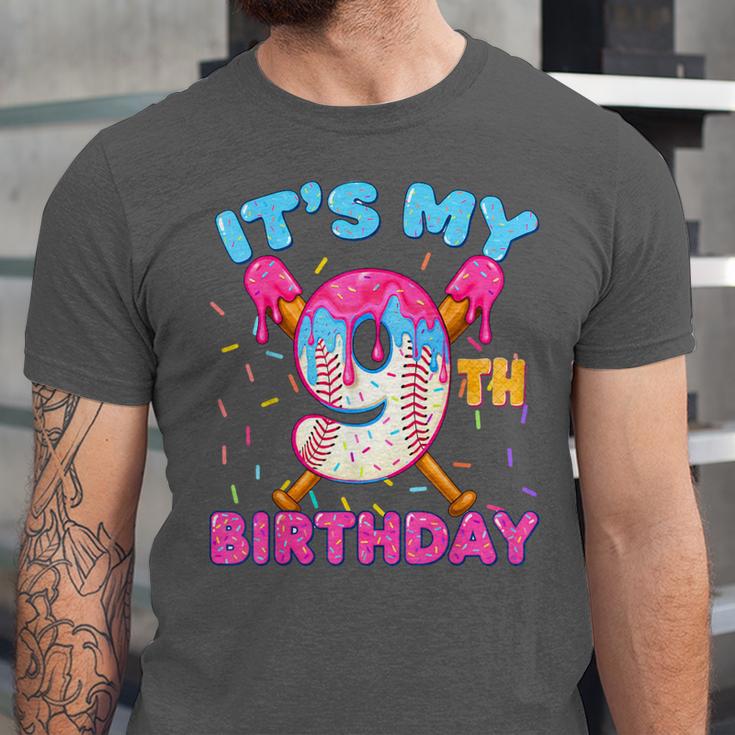 9th Birthday Baseball 9 Year Old Ice Cream Drip Boy Baseball Unisex Jersey T-Shirt 9th Birthday Baseball 9 Year Old Ice Cream Drip Boy Baseball Unisex Jersey T-Shirt