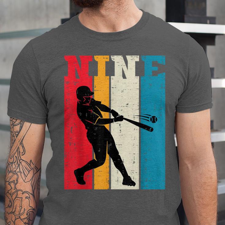 9th Birthday Nine Baseball Batter 9 Year Old Bday Boys Kids Unisex Jersey T-Shirt