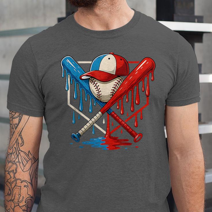 American Baseball Drip Graffiti Ball And Bat Unisex Jersey T-Shirt American Baseball Drip Graffiti Ball And Bat Unisex Jersey T-Shirt