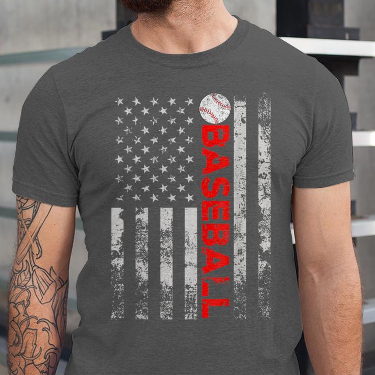 American Flag Baseball Team Baseball Player Baseball Unisex Jersey T-Shirt