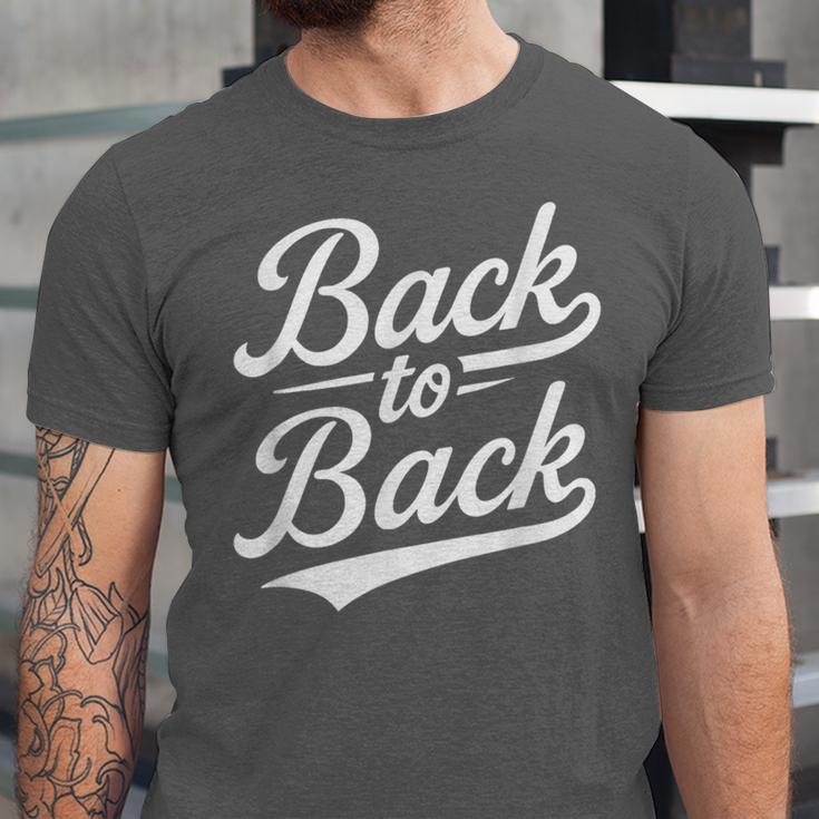 Back To Back For Boys Girls Men Women Baseball Unisex Jersey T-Shirt