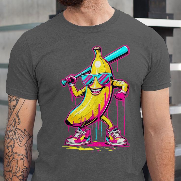 Banana With Baseball Bat Street Baseball Drip Unisex Jersey T-Shirt Banana With Baseball Bat Street Baseball Drip Unisex Jersey T-Shirt