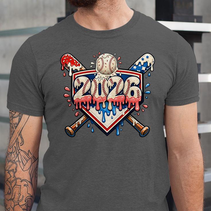 Baseball 2026 Ice Cream Drip Bats For Boys Birthday Graphic Unisex Jersey T-Shirt Baseball 2026 Ice Cream Drip Bats For Boys Birthday Graphic Unisex Jersey T-Shirt