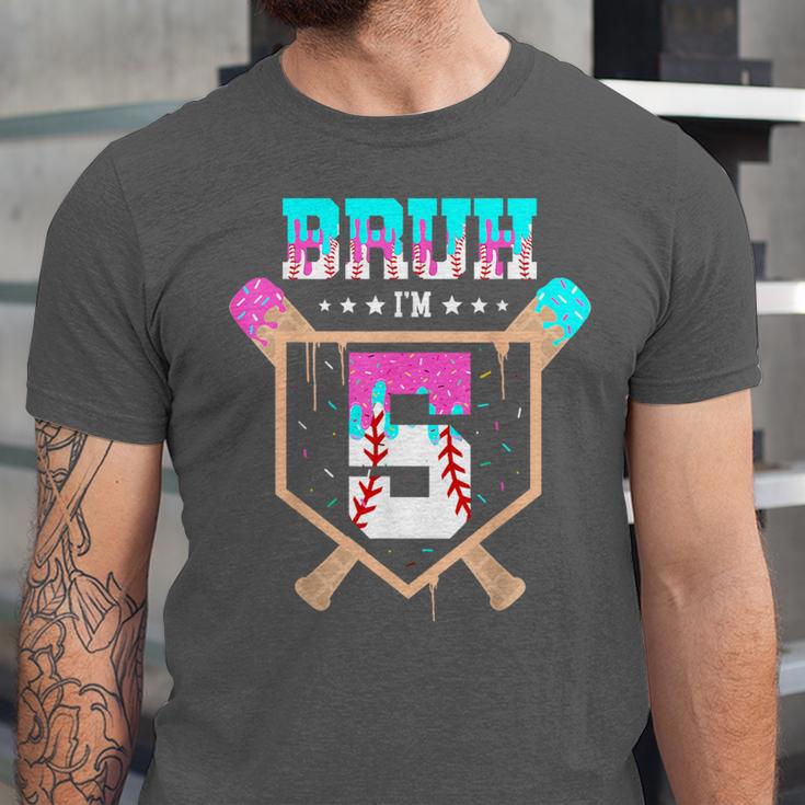 Baseball 5 Year Old Ice Cream Drip 5th Birthday Boys Player Unisex Jersey T-Shirt