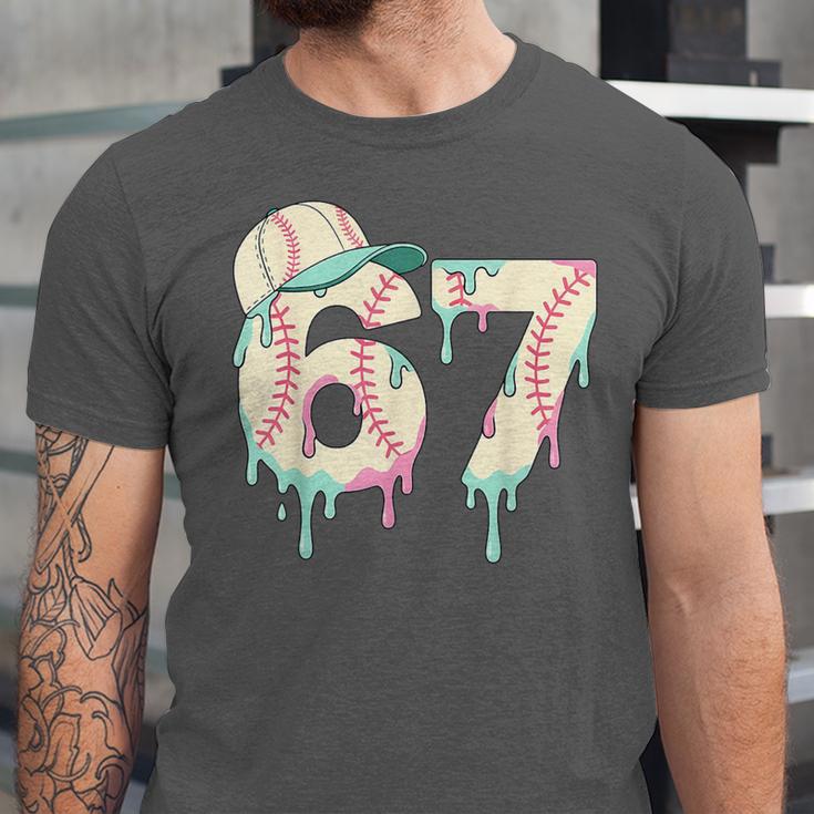Baseball 67 Drip Six Seven Baseball Dripping Boys Kids Unisex Jersey T-Shirt