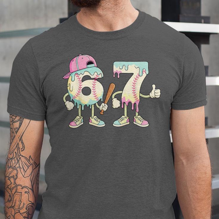 Baseball 67 Dripping Six Seven Drip Meme Ice Cream Boy Unisex Jersey T-Shirt Baseball 67 Dripping Six Seven Drip Meme Ice Cream Boy Unisex Jersey T-Shirt