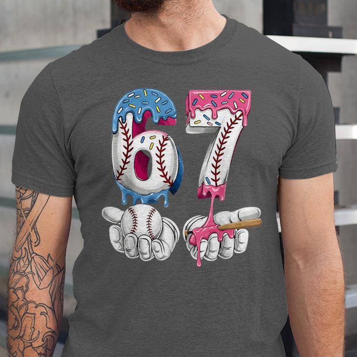 Baseball 67 Ice Cream Drip Six Seven Boys Girls Meme Unisex Jersey T-Shirt