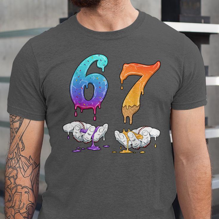 Baseball 67 Ice Cream Drip Six Seven Boys Meme Unisex Jersey T-Shirt