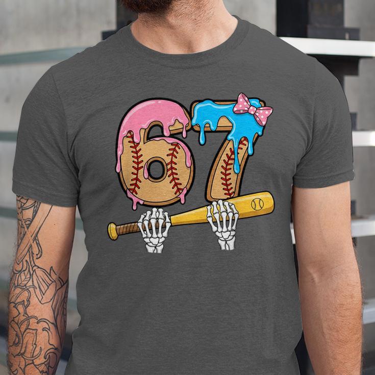 Baseball 67 Ice Cream Drip Skeleton Six Seven Boys Meme Unisex Jersey T-Shirt