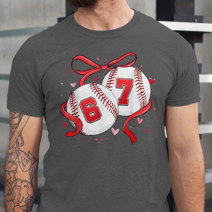 Baseball 67 Six Seven Gen Alpha Meme Valentine's Day Unisex Jersey T-Shirt