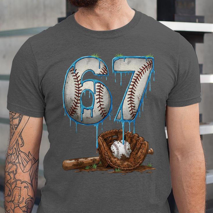 Baseball 67 Six Seven Meme 6-7 Drip Baseball Boys Men Unisex Jersey T-Shirt Baseball 67 Six Seven Meme 6-7 Drip Baseball Boys Men Unisex Jersey T-Shirt