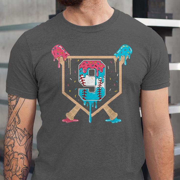 Baseball 9 Year Old Ice Cream Drip 9th Birthday Boys Player Unisex Jersey T-Shirt Baseball 9 Year Old Ice Cream Drip 9th Birthday Boys Player Unisex Jersey T-Shirt