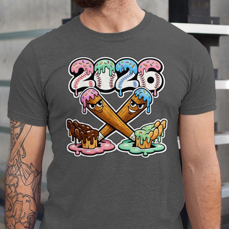 Baseball Bat 2026 Hands Drip Boys Ice Cream Dripping Youth Unisex Jersey T-Shirt Baseball Bat 2026 Hands Drip Boys Ice Cream Dripping Youth Unisex Jersey T-Shirt