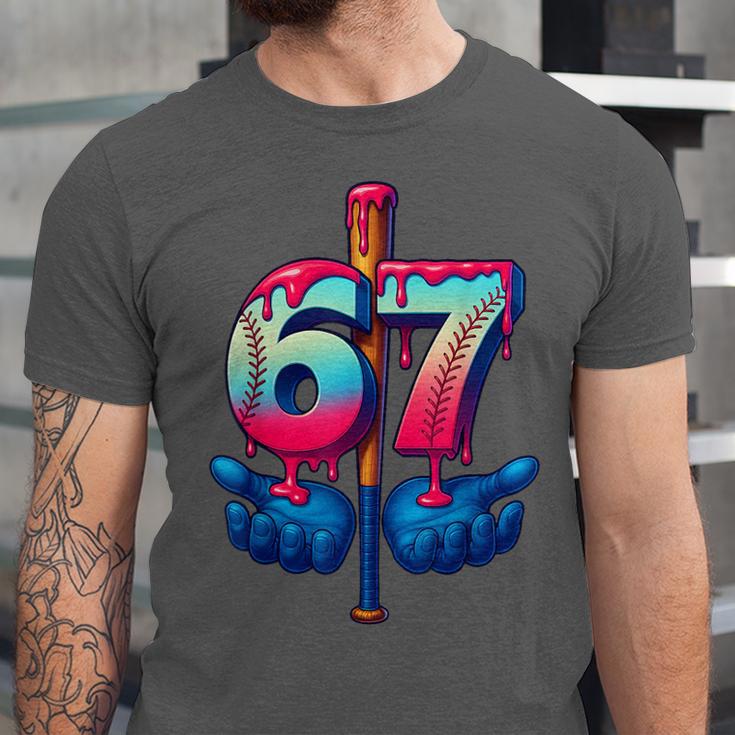 Baseball Bat Hands Drip 67 Six Seven Gen Alpha Slang Meme Unisex Jersey T-Shirt Baseball Bat Hands Drip 67 Six Seven Gen Alpha Slang Meme Unisex Jersey T-Shirt