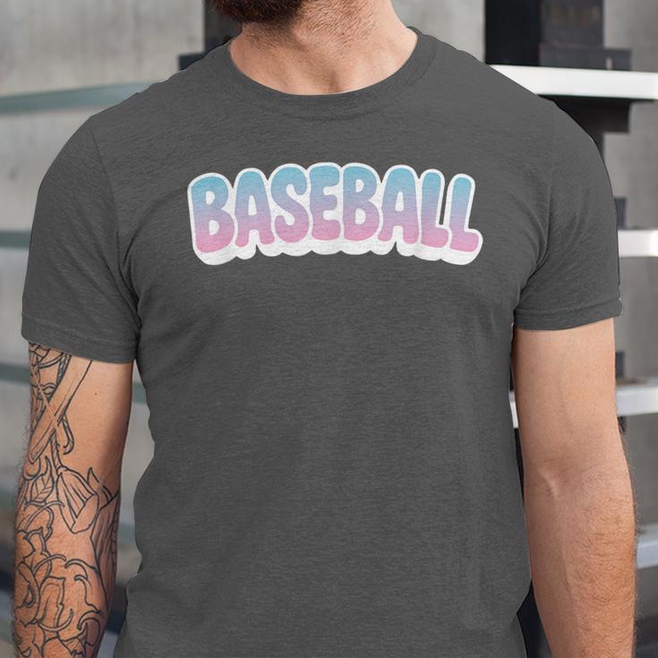 Baseball Bubble Letter Unisex Jersey T-Shirt