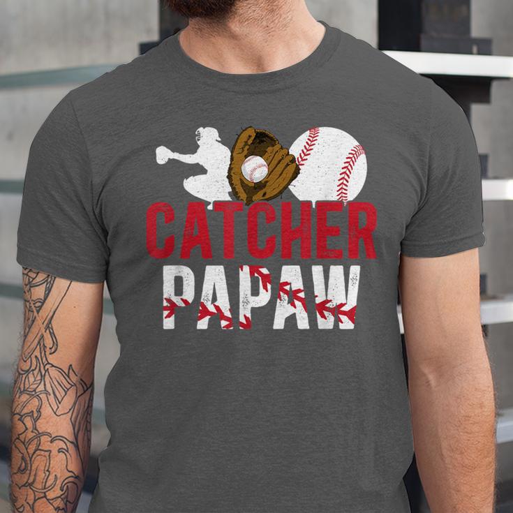 Baseball Catcher Papaw Proud Papaw Of A Baseball Catcher Unisex Jersey T-Shirt