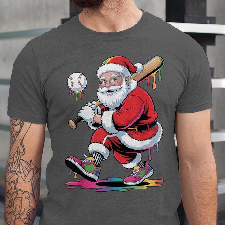 Baseball Christmas Santa Claus Batter Baseball Drip Unisex Jersey T-Shirt Baseball Christmas Santa Claus Batter Baseball Drip Unisex Jersey T-Shirt