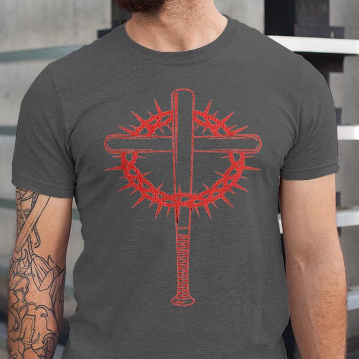 Baseball Cross Bats Pitcher Jesus Faith Unisex Jersey T-Shirt Baseball Cross Bats Pitcher Jesus Faith Unisex Jersey T-Shirt