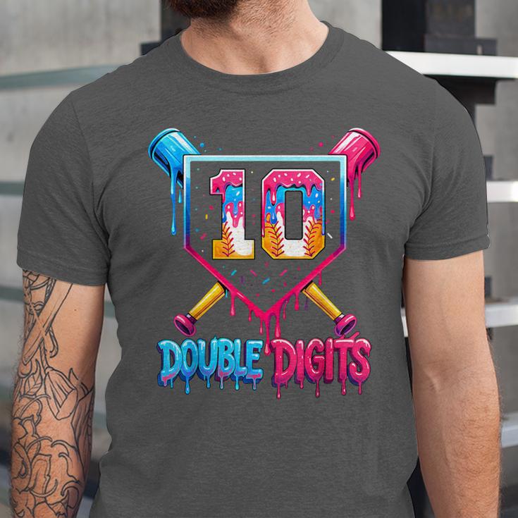 Baseball Drip 10th Birthday Boy Double Digits Ice Cream Drip Unisex Jersey T-Shirt Baseball Drip 10th Birthday Boy Double Digits Ice Cream Drip Unisex Jersey T-Shirt
