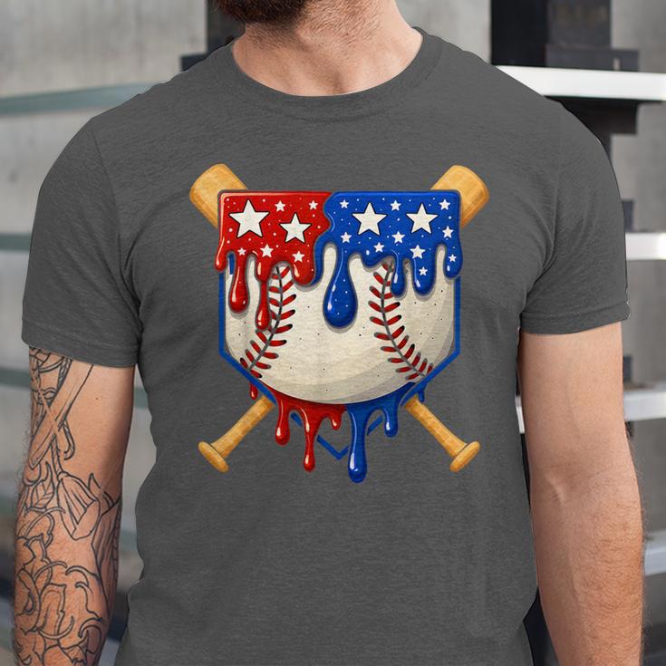 Baseball Drip American Flag Home Plate 4th Of July Patriotic Unisex Jersey T-Shirt Baseball Drip American Flag Home Plate 4th Of July Patriotic Unisex Jersey T-Shirt