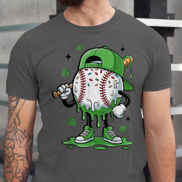 Baseball Drip For Boys Ice Cream Drip Baseball Player Unisex Jersey T-Shirt