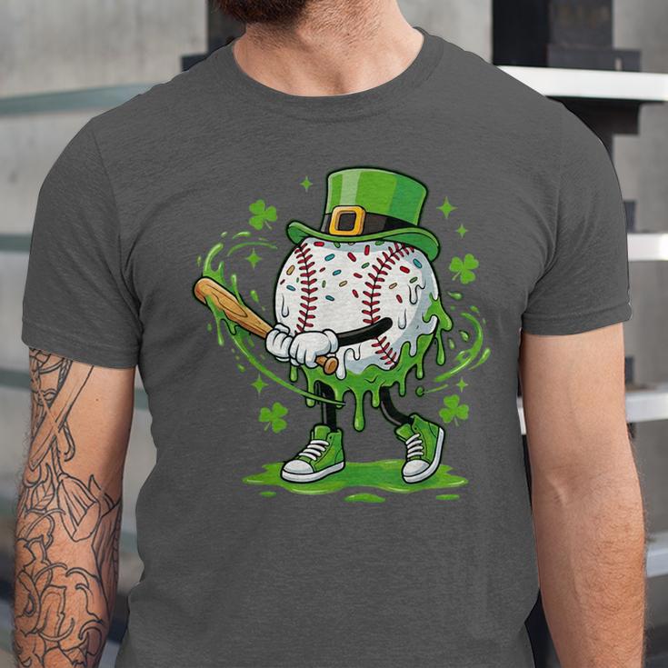 Baseball Drip For Boys Ice Cream Drip Youth St Patricks Day Unisex Jersey T-Shirt