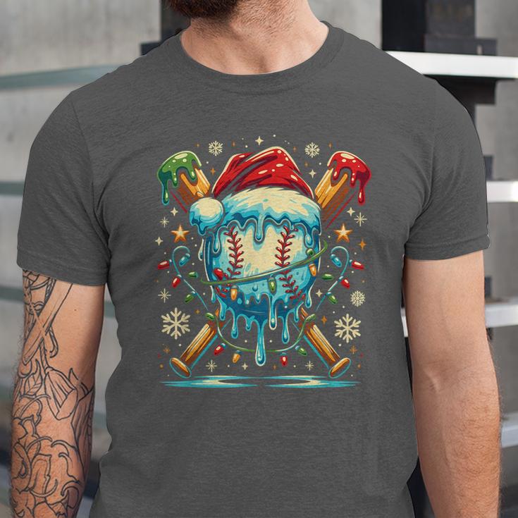 Baseball Drip Boys Youth Santa Christmas Baseball Unisex Jersey T-Shirt Baseball Drip Boys Youth Santa Christmas Baseball Unisex Jersey T-Shirt