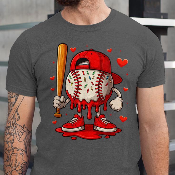 Baseball Drip Ice Cream Apparel Boys Kids Valentines Day Unisex Jersey T-Shirt