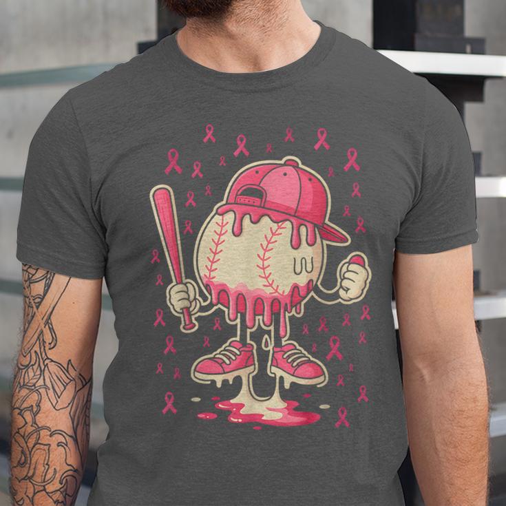 Baseball Drip Ice Cream Breast Cancer Awareness Boys & Girls Unisex Jersey T-Shirt Baseball Drip Ice Cream Breast Cancer Awareness Boys & Girls Unisex Jersey T-Shirt