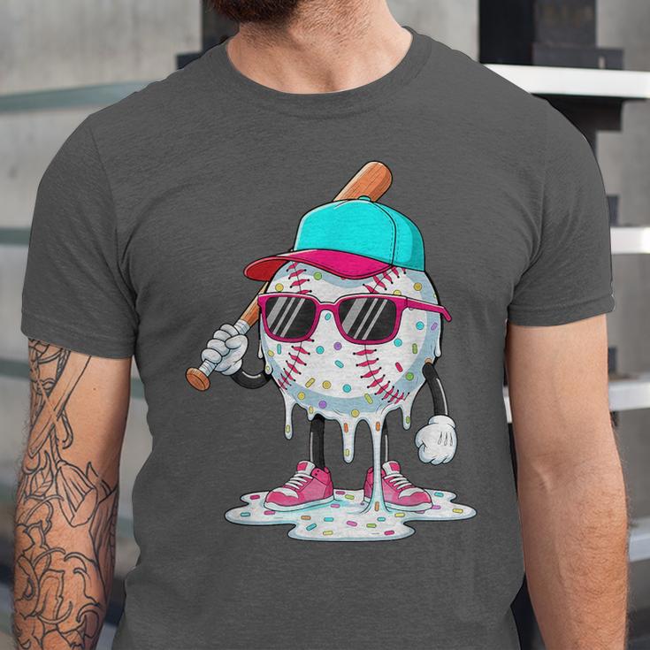Baseball Drip Ice Cream Lifestyle Sprinkless Boy Kid Unisex Jersey T-Shirt
