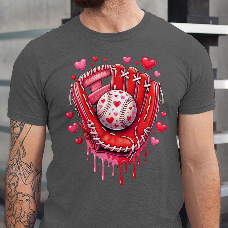 Baseball Drip Ice Cream Sprinkles Valentines Day Baseball Unisex Jersey T-Shirt