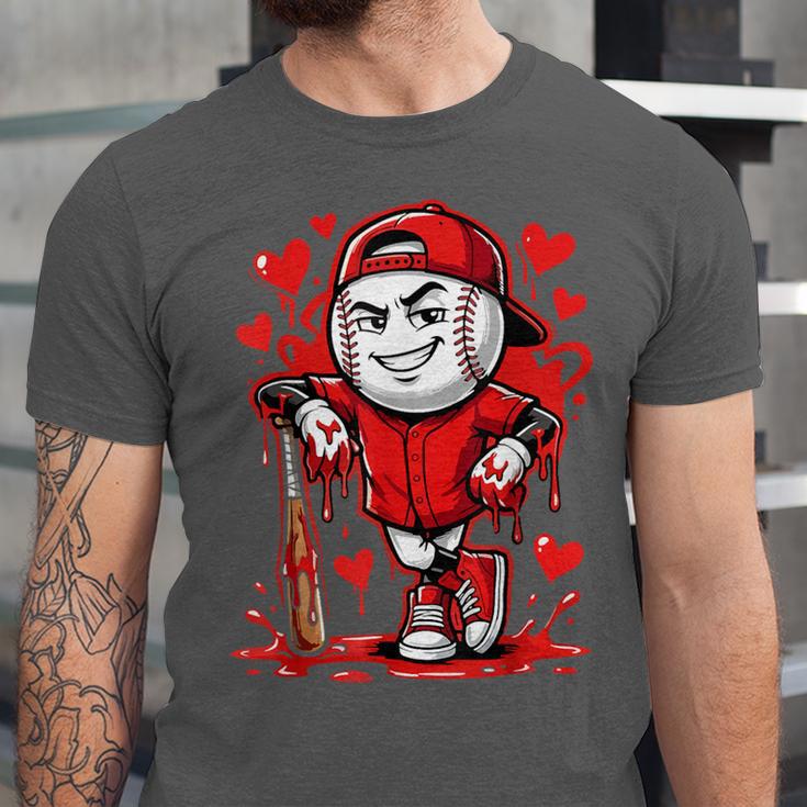 Baseball Drip Icecream Heart Red Valentine Day Boys Kids Unisex Jersey T-Shirt Baseball Drip Icecream Heart Red Valentine Day Boys Kids Unisex Jersey T-Shirt