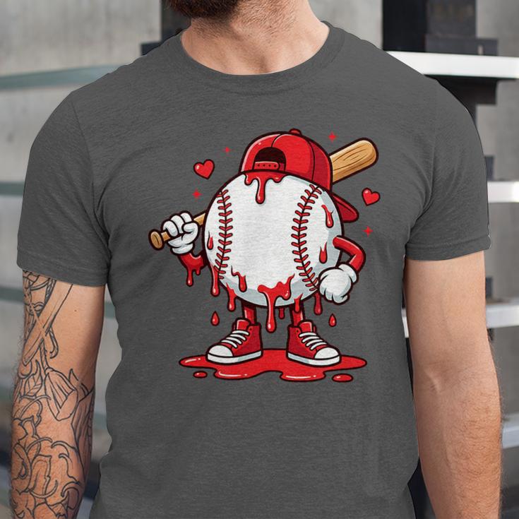 Baseball Drip Icecream Men Boy Valentine Unisex Jersey T-Shirt