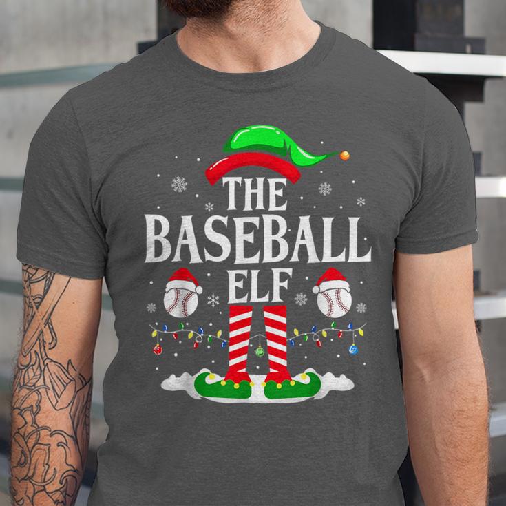 The Baseball Elf Christmas Sport Lovers Xmas Elf Unisex Jersey T-Shirt
