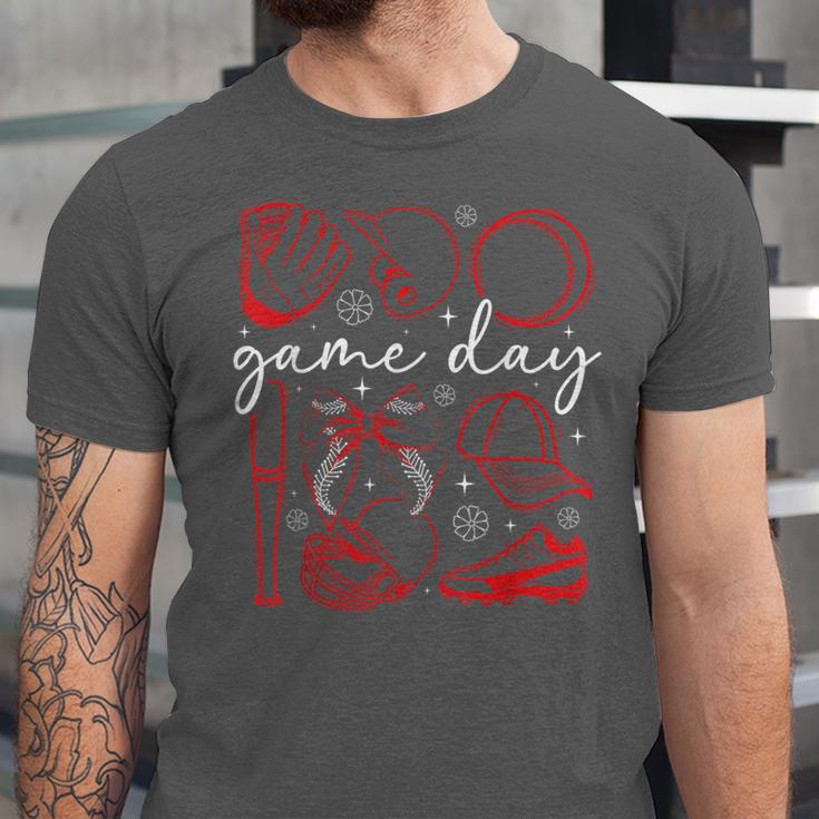 Baseball Game Day Coquette Game Day Baseball Unisex Jersey T-Shirt Baseball Game Day Coquette Game Day Baseball Unisex Jersey T-Shirt