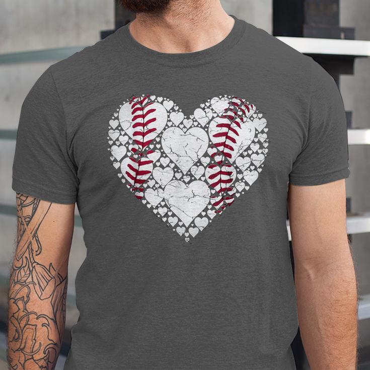 Baseball Heart Love Game Sports Fan Game Day Unisex Jersey T-Shirt