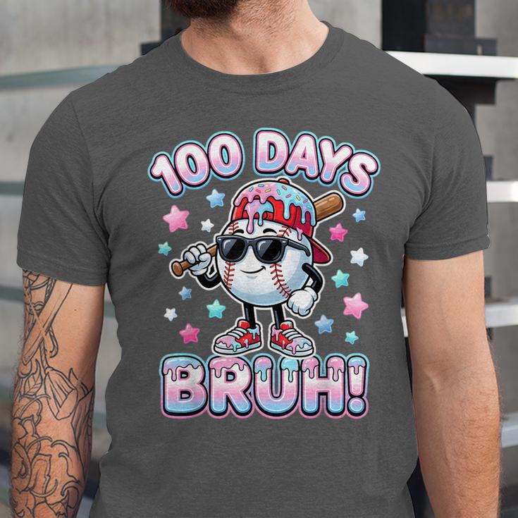 Baseball Ice Cram Drip 100 Days Of School 100th Boys Youth Unisex Jersey T-Shirt