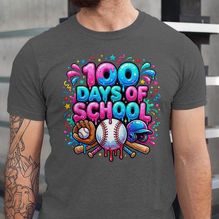 Baseball Ice Cream Drip 100 Days Of School Student Teacher Unisex Jersey T-Shirt Baseball Ice Cream Drip 100 Days Of School Student Teacher Unisex Jersey T-Shirt