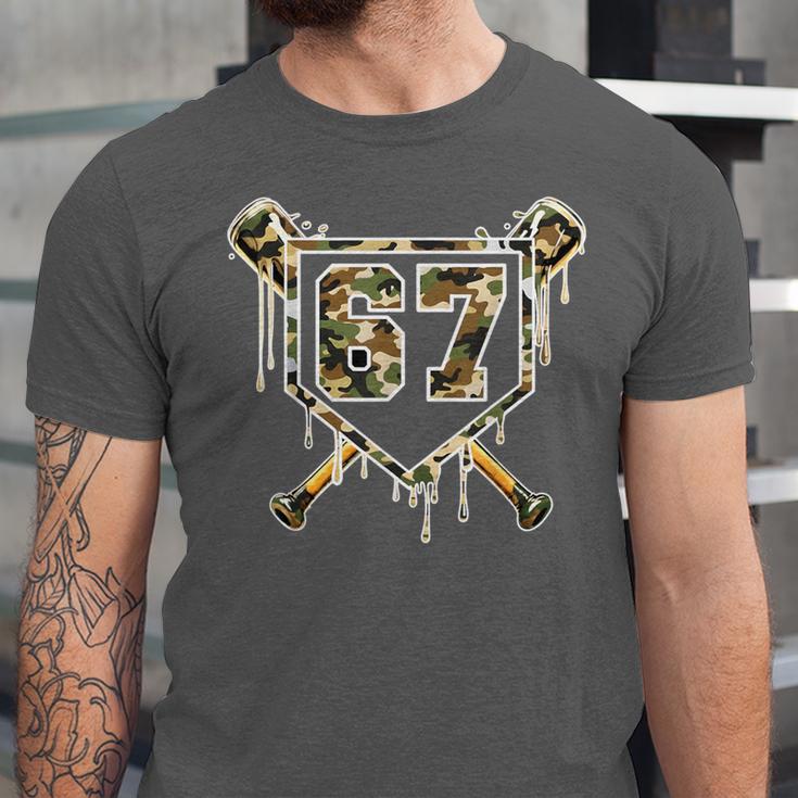 Baseball Ice Cream Drip 67 Camo Six Seven Meme Unisex Jersey T-Shirt