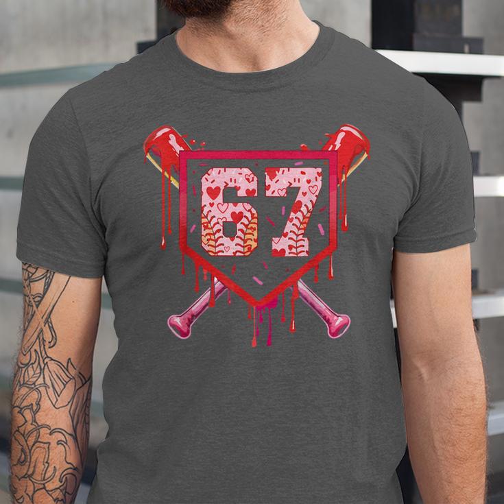 Baseball Ice Cream Drip Number 67 Meme Valentine Couple Love Unisex Jersey T-Shirt Baseball Ice Cream Drip Number 67 Meme Valentine Couple Love Unisex Jersey T-Shirt