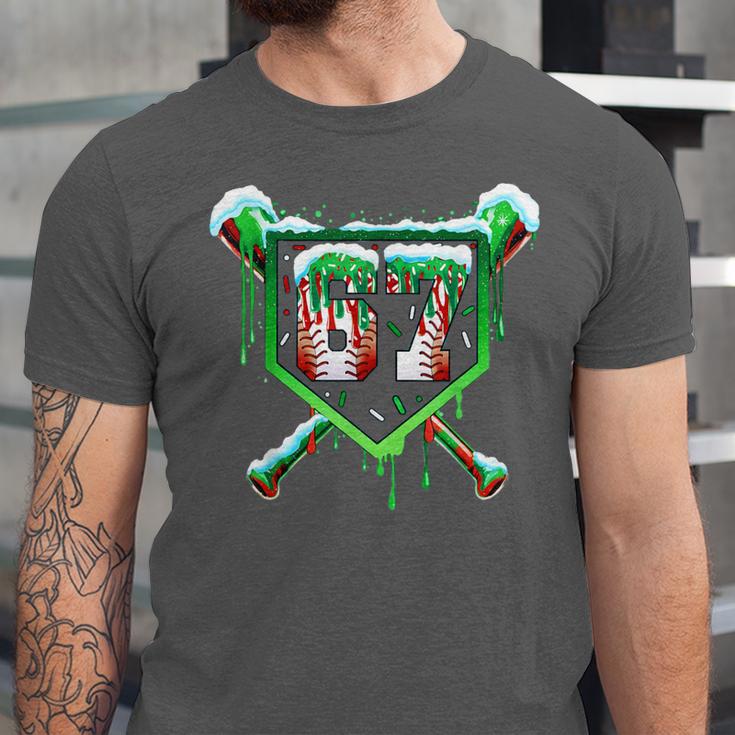 Baseball Ice Cream Drip Number 67 Six Seven Meme Christmas Unisex Jersey T-Shirt Baseball Ice Cream Drip Number 67 Six Seven Meme Christmas Unisex Jersey T-Shirt