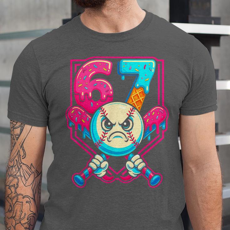 Baseball Ice Cream Drip Number 67 Six Seven Meme 67 Unisex Jersey T-Shirt Baseball Ice Cream Drip Number 67 Six Seven Meme 67 Unisex Jersey T-Shirt