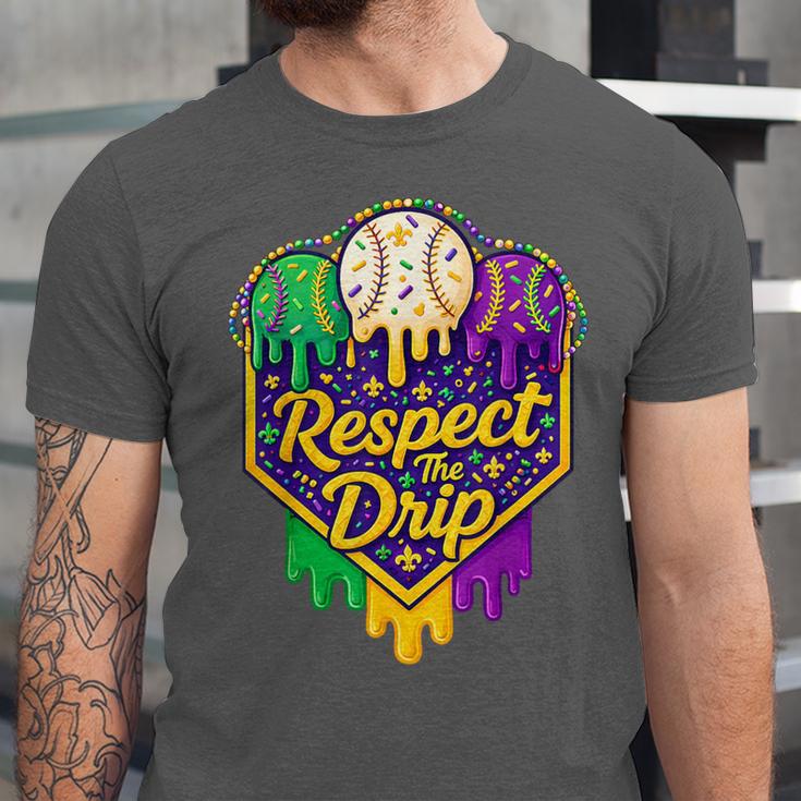 Baseball Ice Cream Respect The Drip Mardi Gras Carnival Boys Unisex Jersey T-Shirt Baseball Ice Cream Respect The Drip Mardi Gras Carnival Boys Unisex Jersey T-Shirt