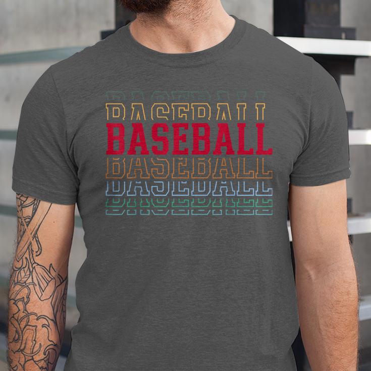 Baseball Layered Text Team Player Coach Youth Unisex Jersey T-Shirt