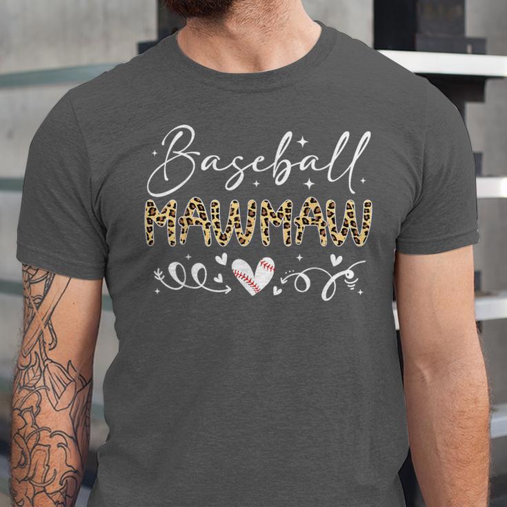 Baseball Mawmaw Leopard Baseball Heart Unisex Jersey T-Shirt