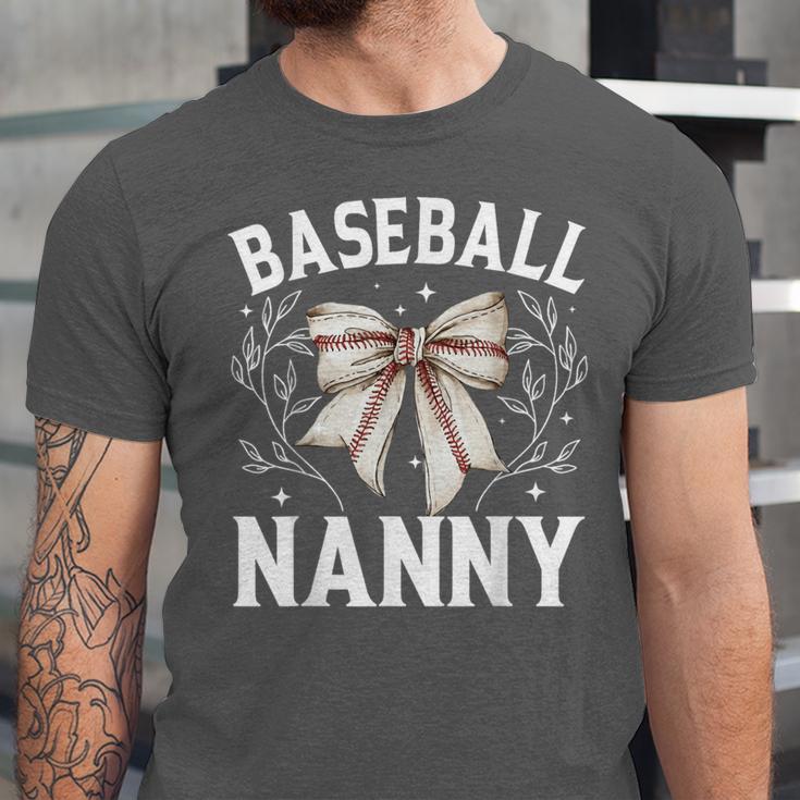 Baseball Nanny Baseball Coquette Bow Unisex Jersey T-Shirt