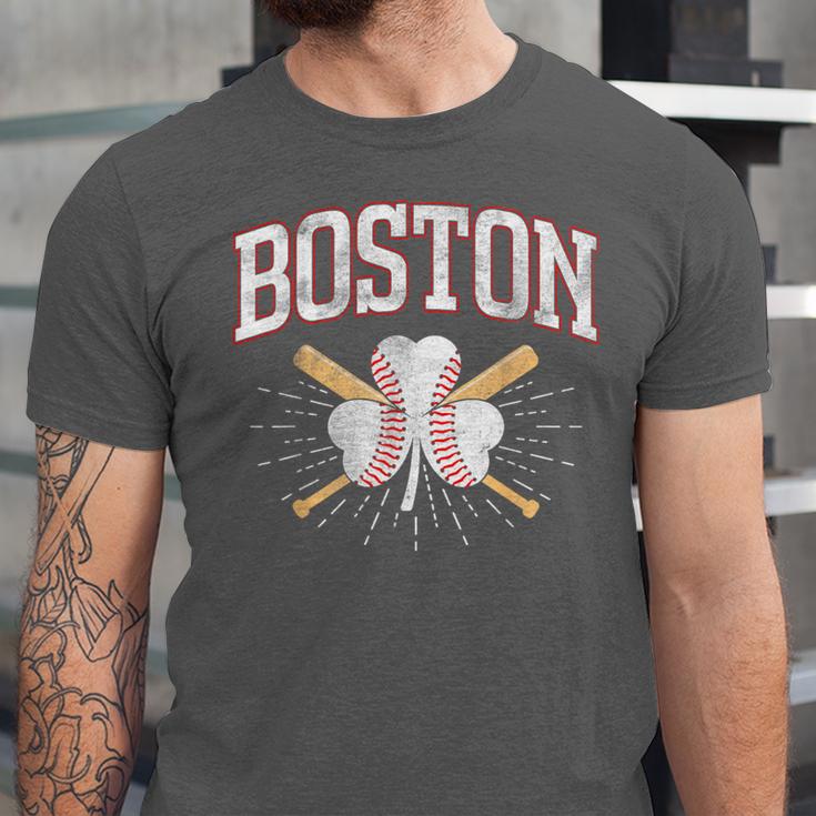 Baseball Shamrock Boston Massachusetts St Patrick’s Day Unisex Jersey T-Shirt