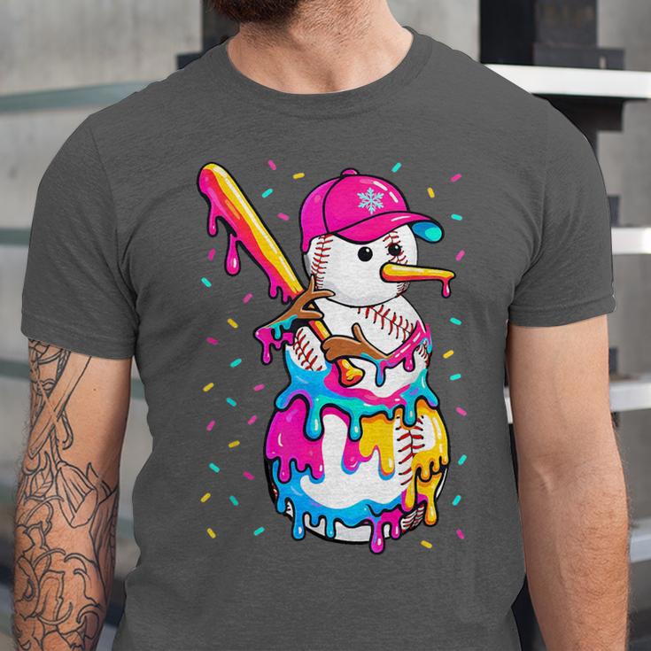 Baseball Snowman Drip Christmas Baseball Boys Men Kids Unisex Jersey T-Shirt Baseball Snowman Drip Christmas Baseball Boys Men Kids Unisex Jersey T-Shirt
