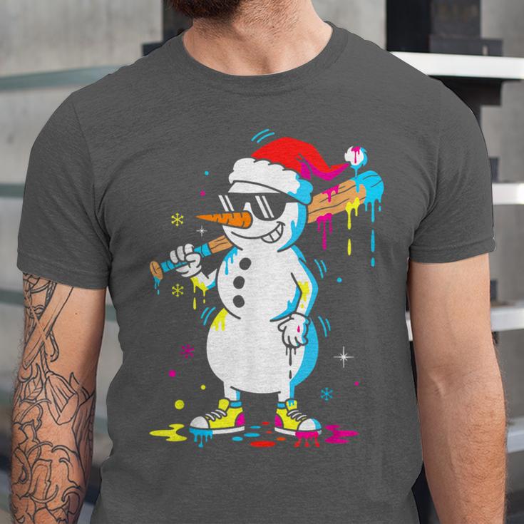 Baseball Snowman Drip Cool Christmas Men Boys Girls Unisex Jersey T-Shirt Baseball Snowman Drip Cool Christmas Men Boys Girls Unisex Jersey T-Shirt